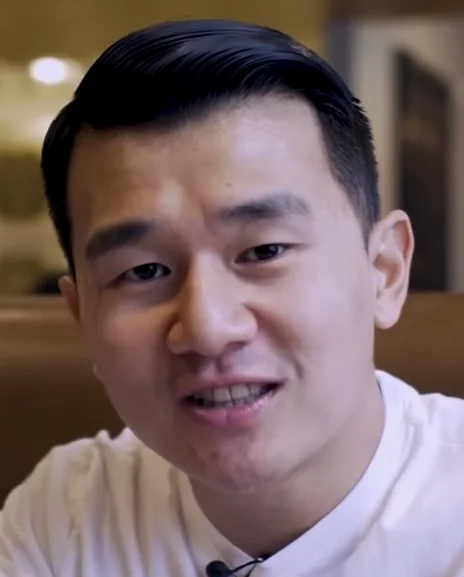 Close-up of Ronny Chieng during a video interview
